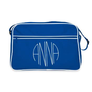 Anna gift - Retro Bag - blue/white - Front
