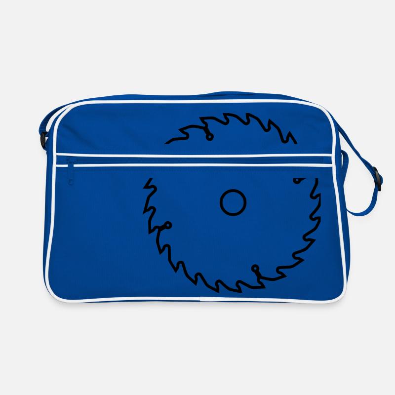 Sägeblatt - hacksaw blade - Retro Tasche - Blau/Weiß