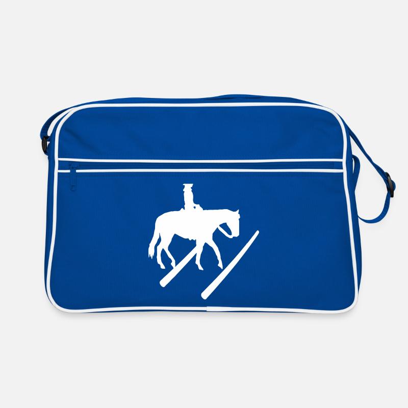 Trail Silhouette - Retro Tasche - Blau/Weiß
