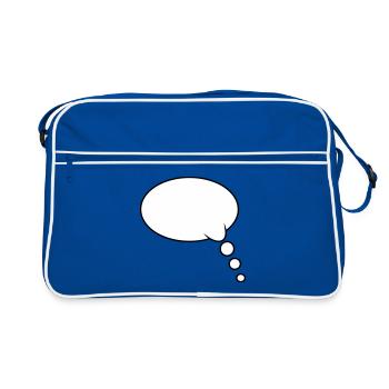 Pensée : Bubble Design - Sac Retro - bleu/blanc - Devant