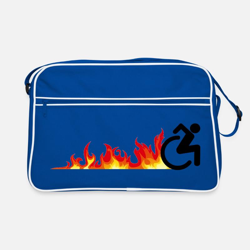 Utilisateur rapide de fauteuil roulant. Utilisateur de fauteuil roulant rapide * Sac Retro