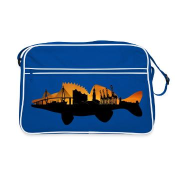 Zander Hambourg - Sac Retro - bleu/blanc - Devant