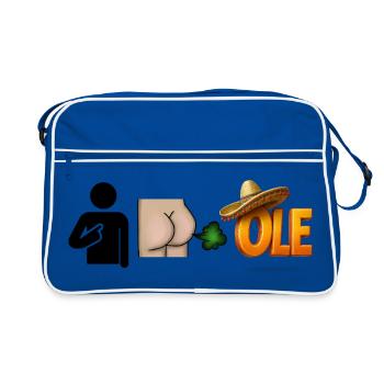 T-shirt Rebus pour les plus décontractés - Sac Retro - bleu/blanc - Devant