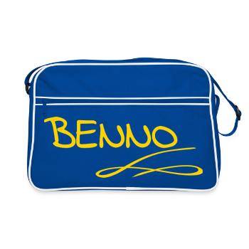 Gift for Benno - Retro Bag - blue/white - Front