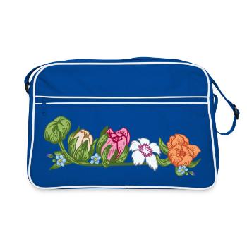 Magie du jardin des fleurs - Sac Retro - bleu/blanc - Devant