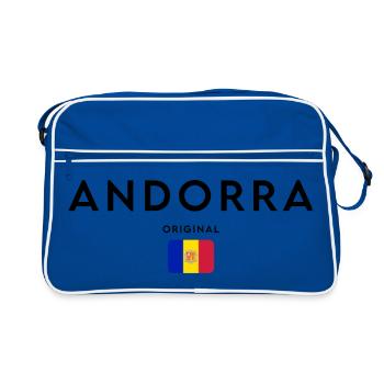 Andorran pride, minimalist elegant design - Retro Bag - blue/white - Front