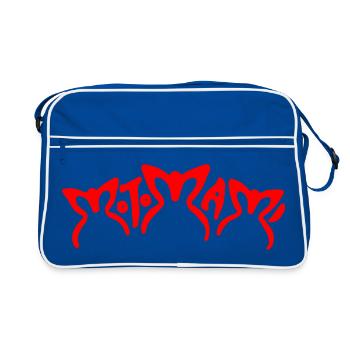 Motomami Y2K Tribal Butterfly Biker Style - Retro Tasche - Blau/Weiß - Vorne