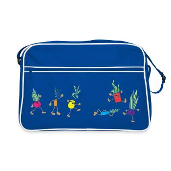 Botaniste - Sac Retro - bleu/blanc - Devant