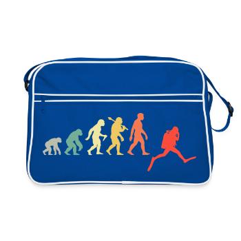 Taucher Evolution Für Schnorcheln Und Tauchen - Retro Tasche - Blau/Weiß - Vorne