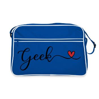 Geek - Retro Tasche - Blau/Weiß - Vorne