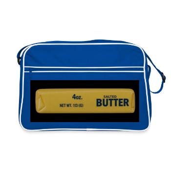 Salted Butter Squishie - Retro Tasche - Blau/Weiß - Vorne