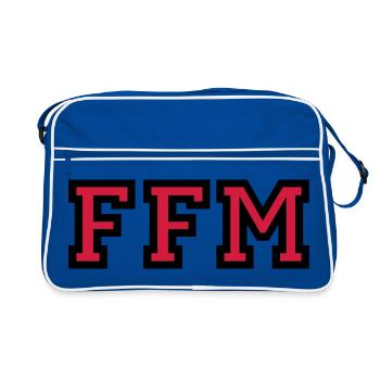 Frankfurt am Main FFM College Style - Retro Tasche - Blau/Weiß - Vorne