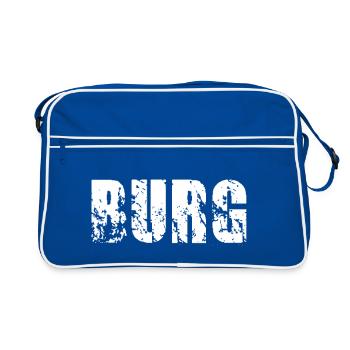 Burg - Retro Tasche - Blau/Weiß - Vorne