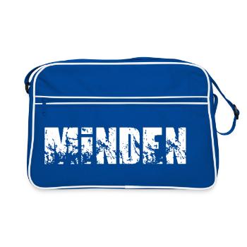 Minden - Retro Tasche - Blau/Weiß - Vorne