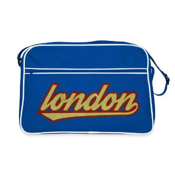 London Retro Script Logo - Retro Bag - blue/white - Front