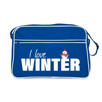 J’adore l’hiver - Sac Retro - bleu/blanc - Devant