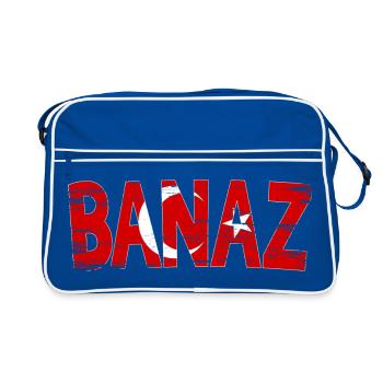 Banaz Usak Turkey Flag - Retro Bag - blue/white - Front
