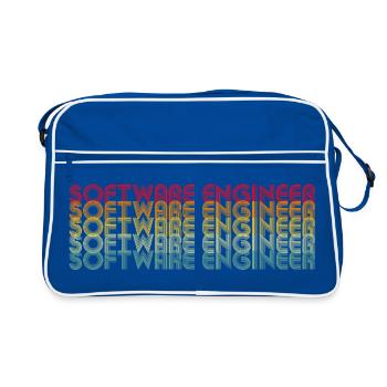 Colorful Coding Motivation - Retro Bag - blue/white - Front