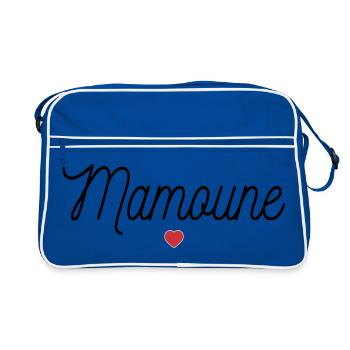 Mamoune Heart Mother's Day Gift Idea - Retro Bag - blue/white - Front