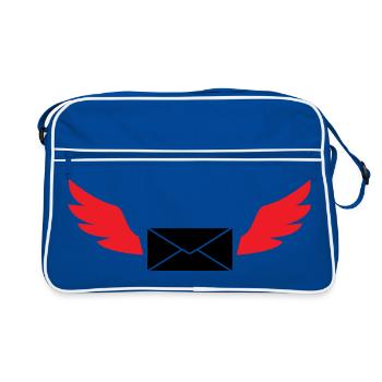 Courrier express enveloppe ailée poste - Sac Retro - bleu/blanc - Devant