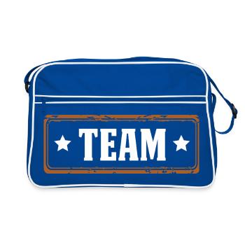 Équipe - Sac Retro - bleu/blanc - Devant