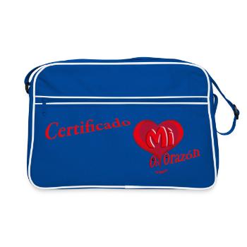 Certificado con mi corazón— Certified with My Hear - Sac Retro - bleu/blanc - Devant
