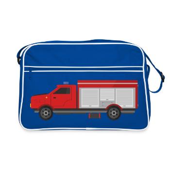 Fire truck - Retro Bag - blue/white - Front