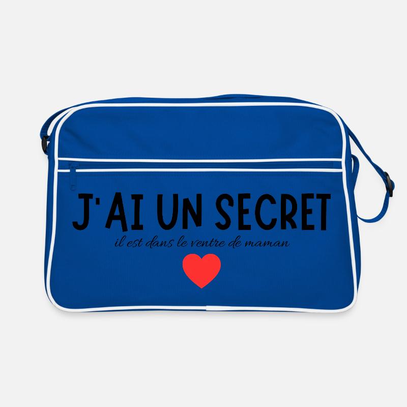 Secret message with an affectionate symbol Retro Bag