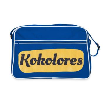 Heute mal wieder totaler Kokolores - Retro Tasche - Blau/Weiß - Vorne