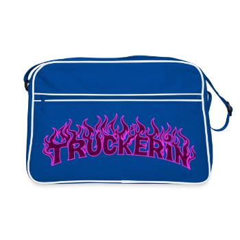 Trucker Blazing Flames 2 - Couleur changeable - Sac Retro - bleu/blanc - Devant