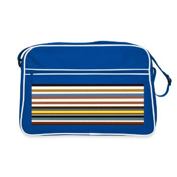 Design Classics Striped Pattern Vintage - Retro Bag - blue/white - Front