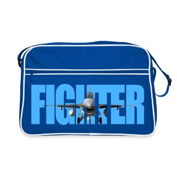 Chasseur F-16 Fighting Falcon - Sac Retro - bleu/blanc - Devant