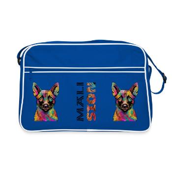 Malinois - Sac Retro - bleu/blanc - Devant