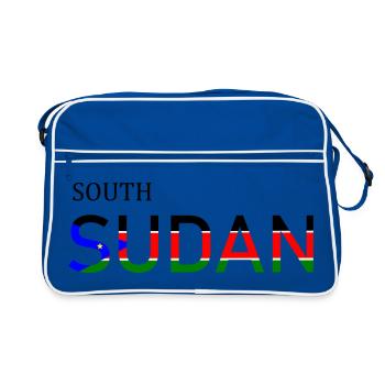 Abstract Design with Colorful Geometric Patterns - Retro Bag - blue/white - Front