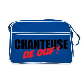 Crazy singer! – Crazy talent, voice, stage, energy - Retro Bag - blue/white - Front
