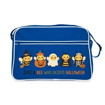 Bienen-Halloween-Parade - Retro Tasche - Blau/Weiß - Vorne