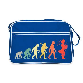 Retro Dudelsack Evolution Für Dudelsackspieler - Retro Tasche - Blau/Weiß - Vorne