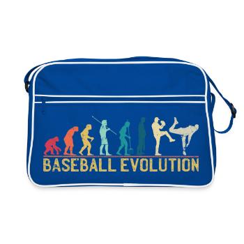 Baseball Evolution Illustration - Retro Bag - blue/white - Front