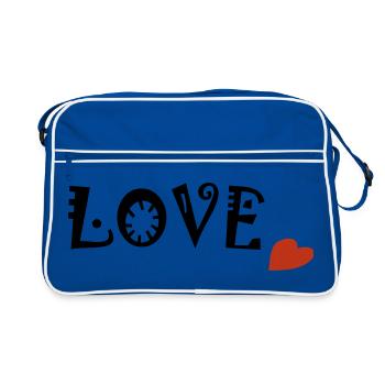 Amour - Sac Retro - bleu/blanc - Devant