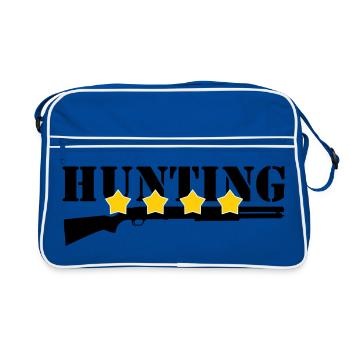 Chasse - Chasseur - Sac Retro - bleu/blanc - Devant