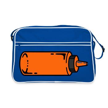 Bouteille de sauce BBQ Grill Ketchup Food Truck - Sac Retro - bleu/blanc - Devant