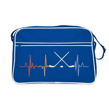 Herzlinie Eishockey - Retro Tasche - Blau/Weiß - Vorne