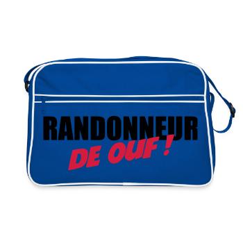 Randonneur de ouf ! - Sac Retro - bleu/blanc - Devant