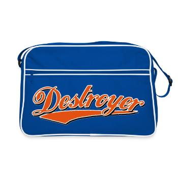 destroyer détruire destroyer crash bandit - Sac Retro - bleu/blanc - Devant