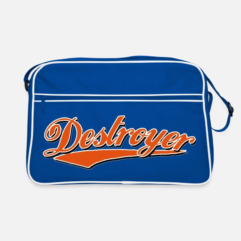 destroyer destroy zerstörer crash bandit Retro Tasche