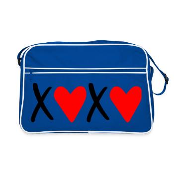 XOXO Câlins et bisous - Sac Retro - bleu/blanc - Devant