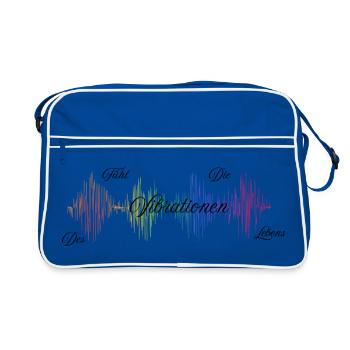Vibration - Retro Tasche - Blau/Weiß - Vorne
