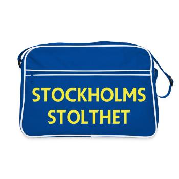 Stockholm Pride - Retro Tasche - Blau/Weiß - Vorne