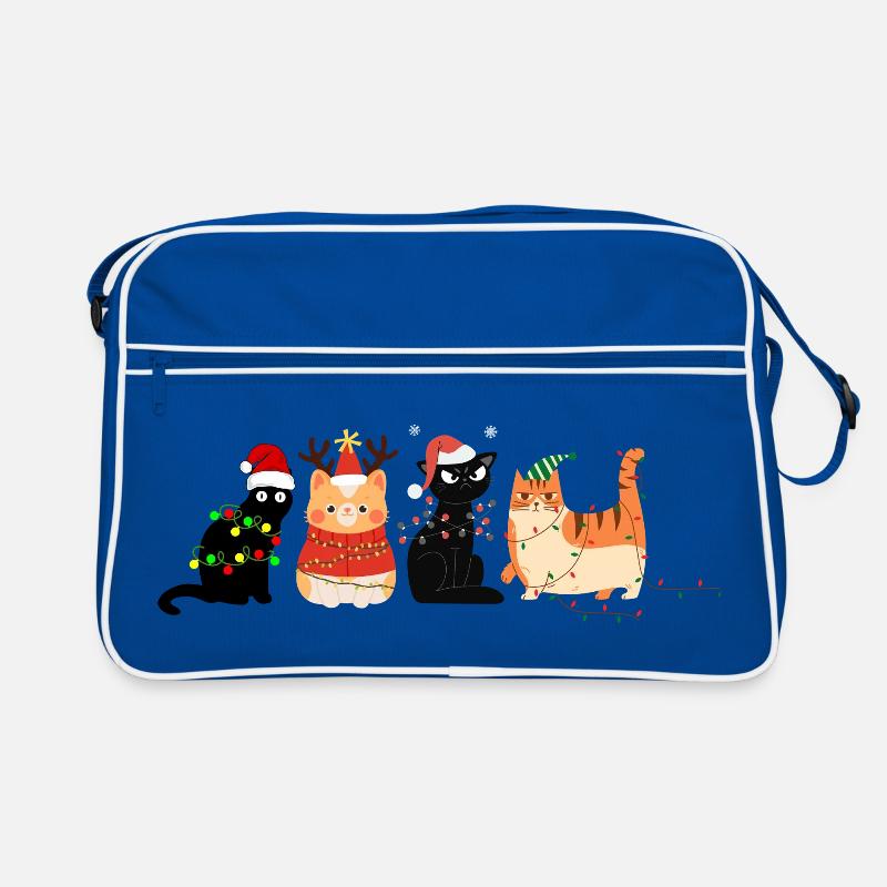 Chat à Noël Sac Retro