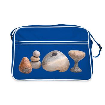 Stacking Stones Schéma Zen - Sac Retro - bleu/blanc - Devant